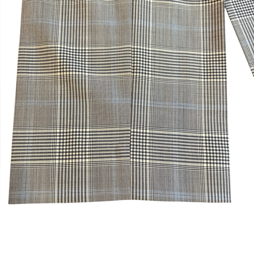 Women’s Banana Republic Ryan Grey, Black & Blue Plaid Flat Front Pants, Size 14 - Picture 9 of 9